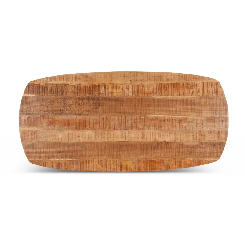 Rapallo 82" Dining Table in Natural Mango Wood and Iron