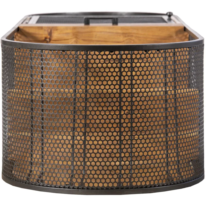 Roswell 23" Bar Cabinet in Natural Mango Wood and Iron