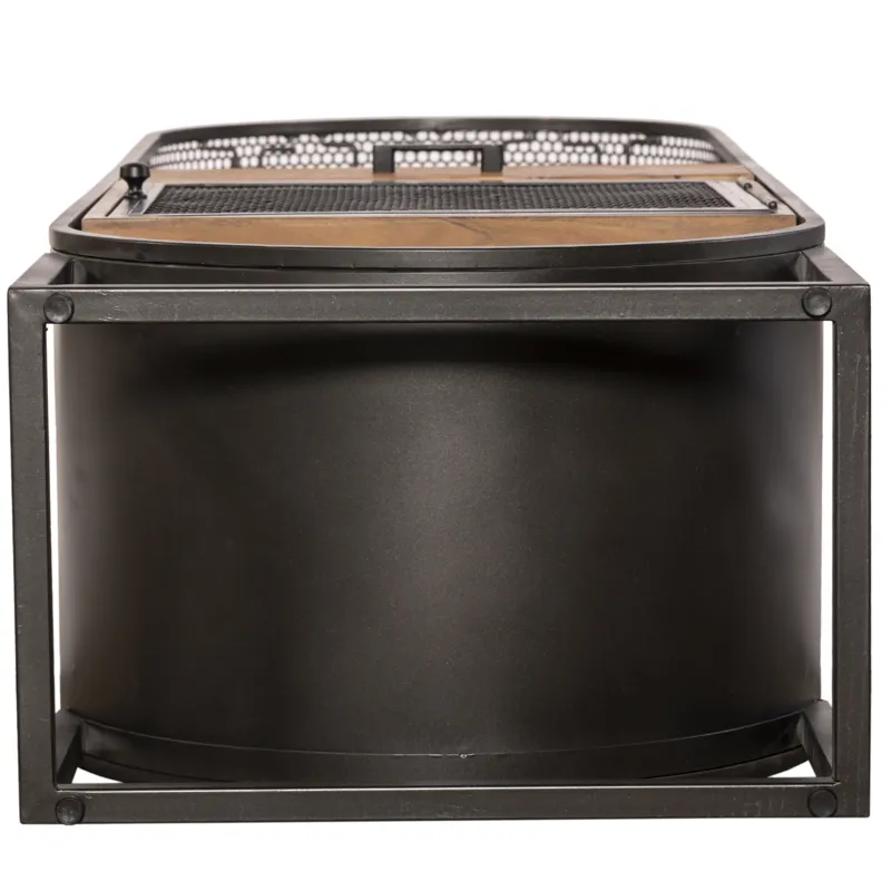 Roswell 23" Bar Cabinet in Natural Mango Wood and Iron