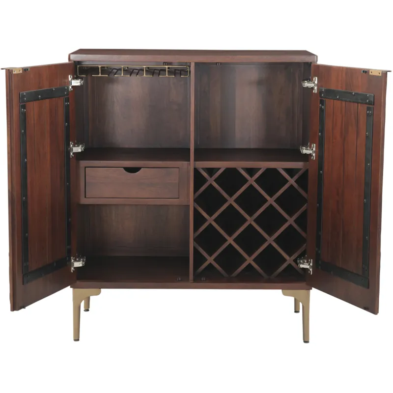 Santa Cruz 39" Bar Cabinet in Two Tone