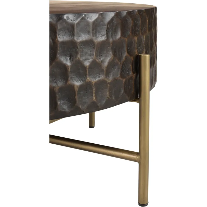 Santa Cruz 34" Round Coffee Table in Two Tone