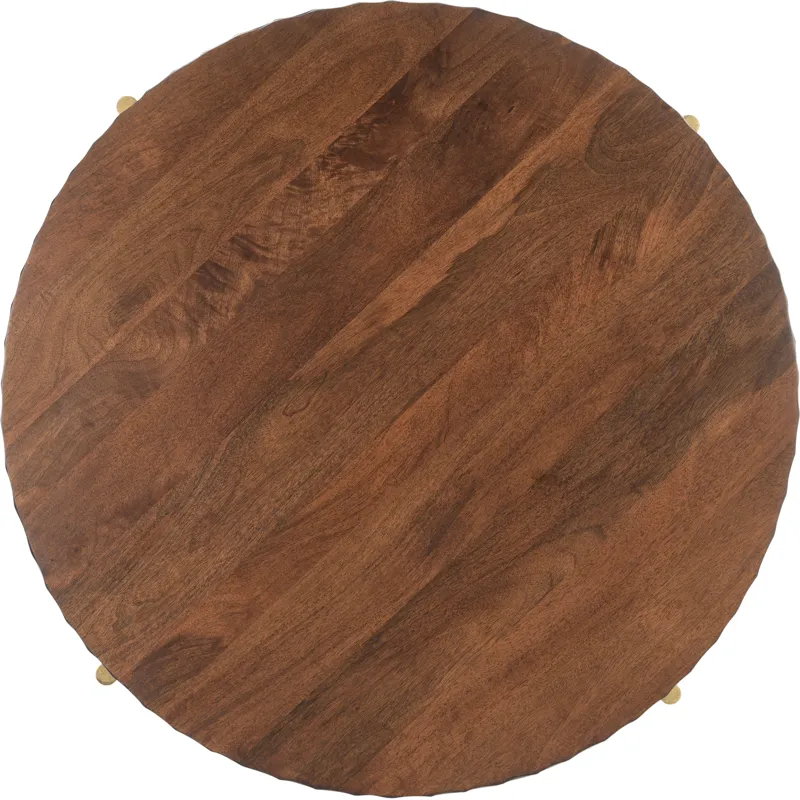 Santa Cruz 34" Round Coffee Table in Two Tone
