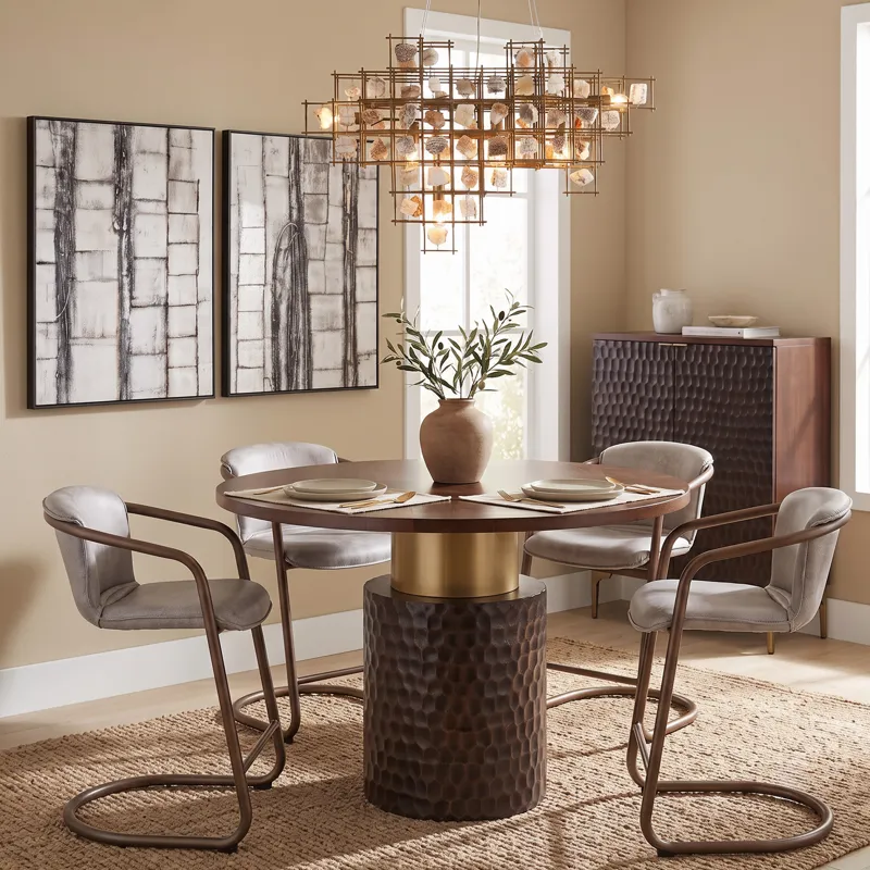 Santa Cruz 48" Round Gathering Table in Two Tone