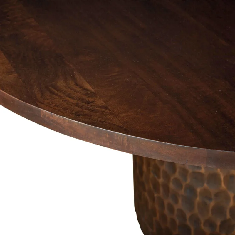 Santa Cruz 60" Round Dining Table in Two Tone