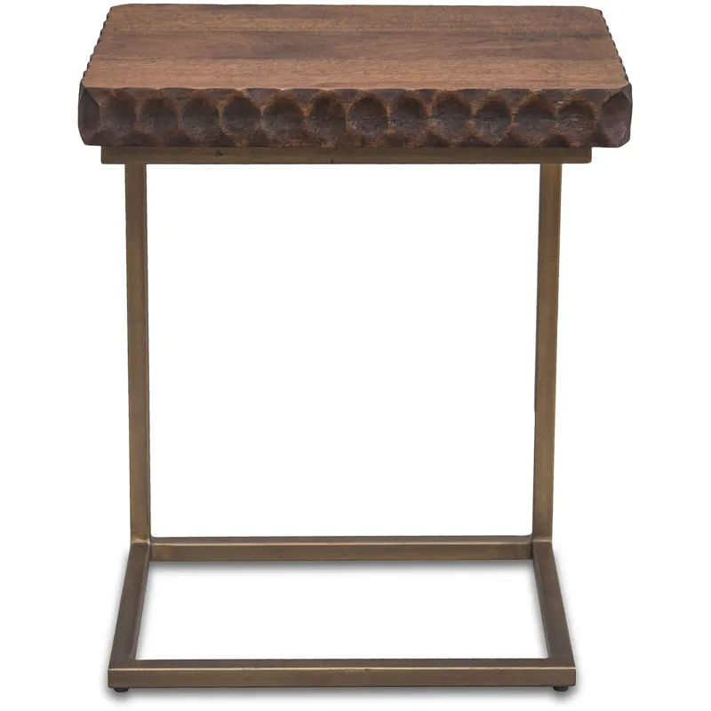 Santa Cruz 18" Side Table in Two Tone