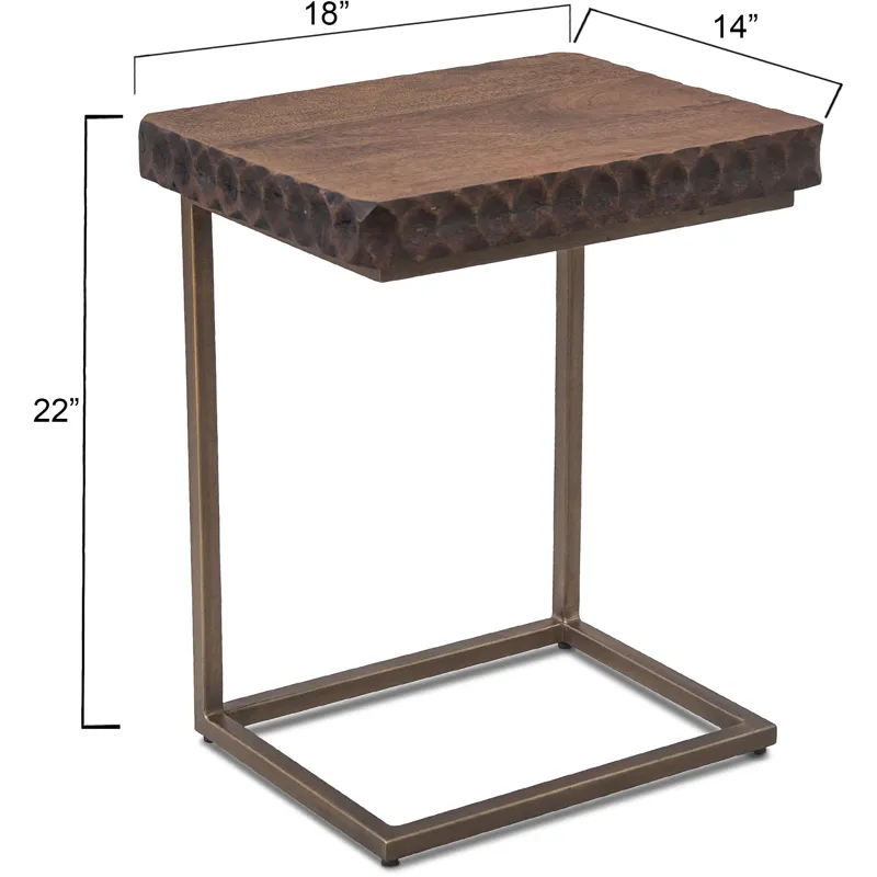 Santa Cruz 18" Side Table in Two Tone