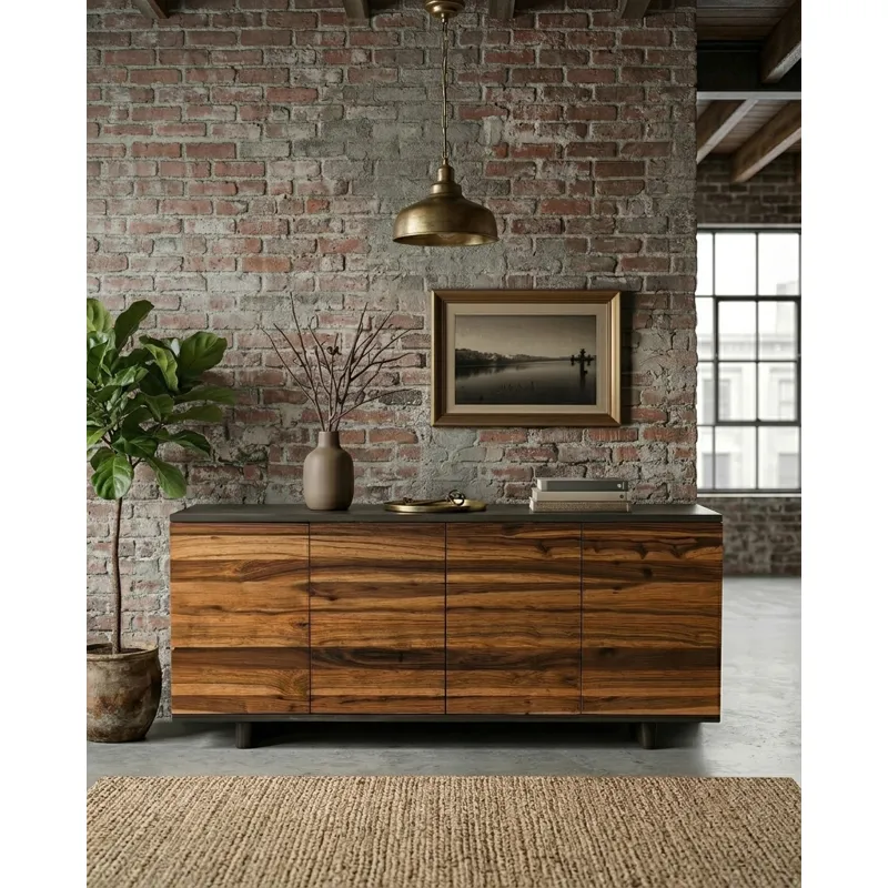 Santa Fe 72" Four Door Sideboard in Natural Saal Wood