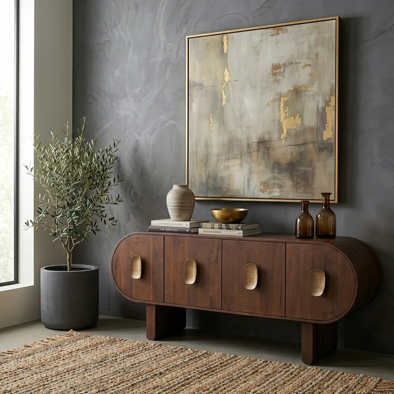 San Juan 75" Four Door Sideboard in Royal Brown