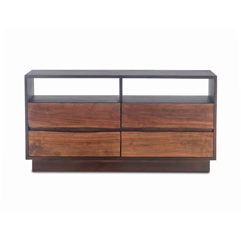 San Marino 64" Dresser in Raw Walnut and Ebony