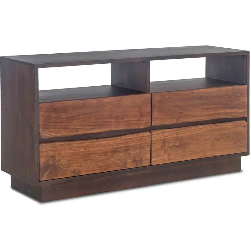 San Marino 64" Dresser in Raw Walnut and Ebony
