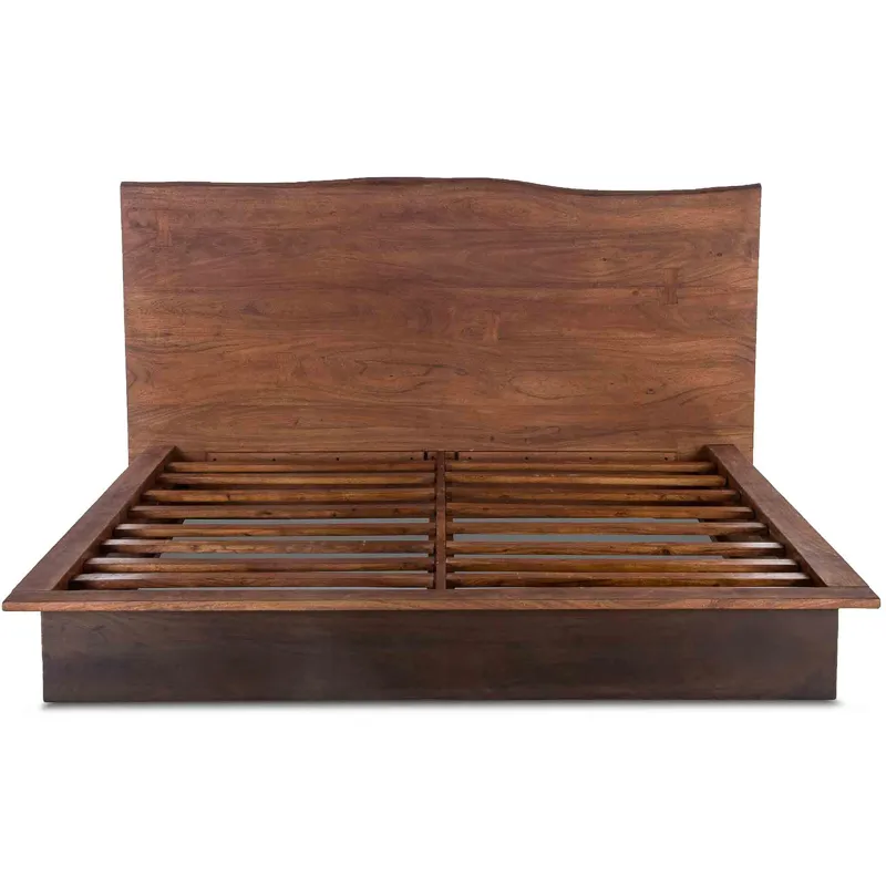 San Marino King Bed in Raw Walnut and Ebony