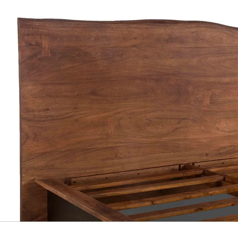 San Marino King Bed in Raw Walnut and Ebony