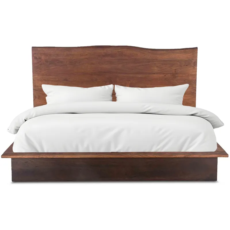 San Marino King Bed in Raw Walnut and Ebony