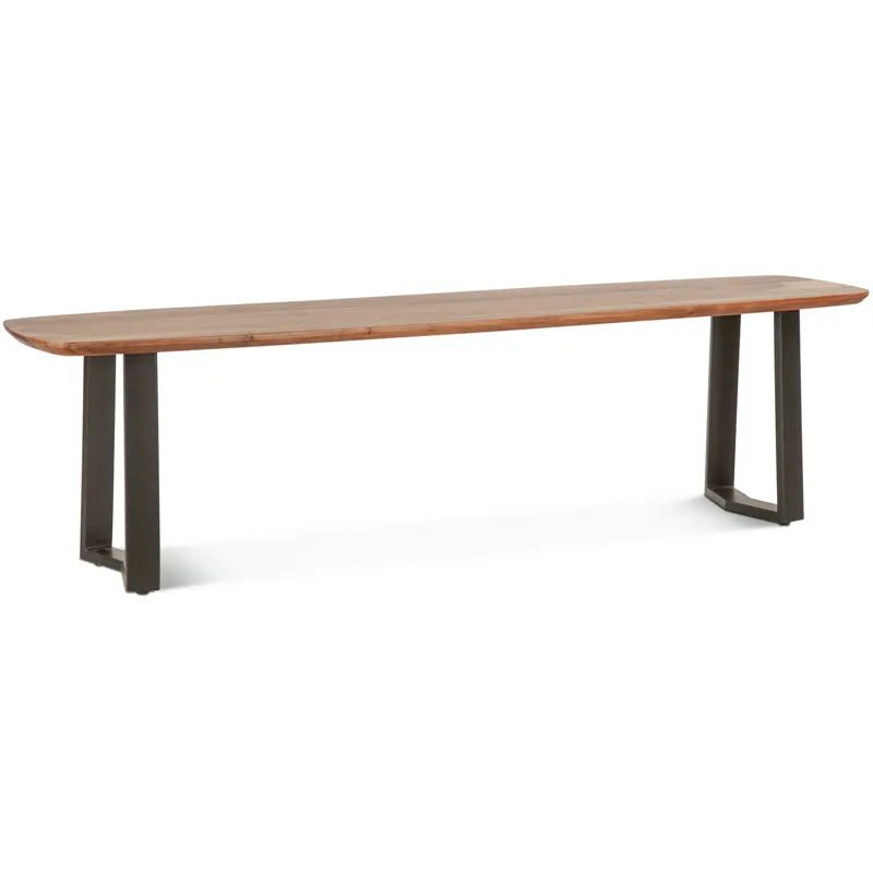 Salerno 68 Bench in Smoked Acacia
