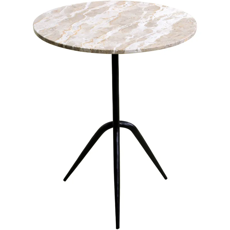 Sperre 18" Accent Table with Capri Beige Marble
