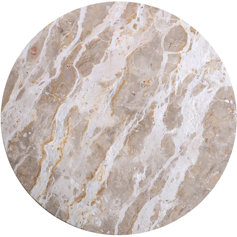 Sperre 18" Accent Table with Capri Beige Marble
