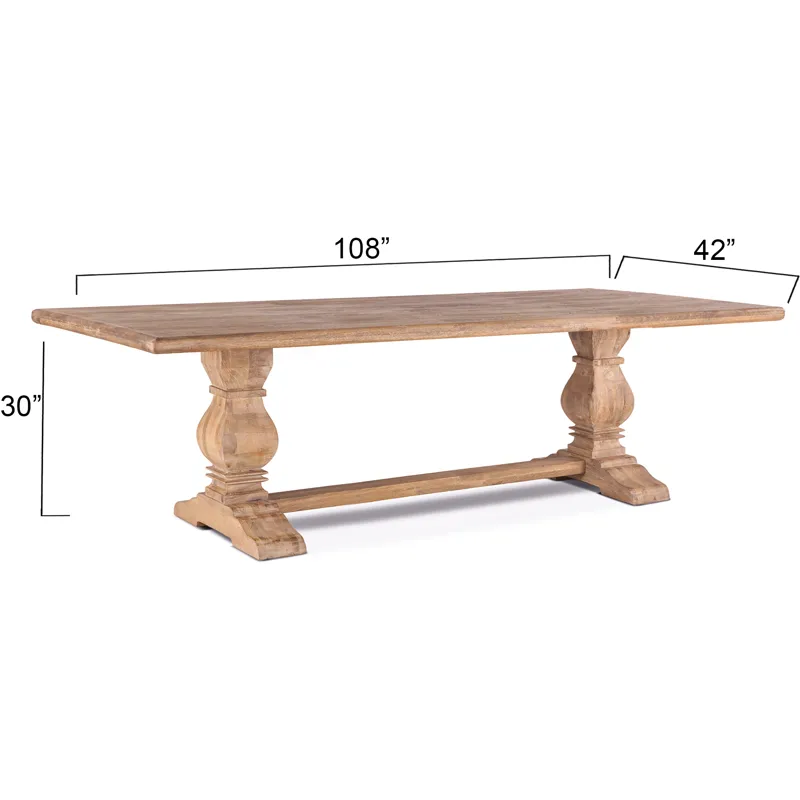 San Rafael 108" Dining Table in Antique Oak