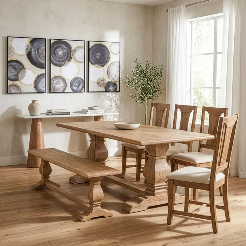 San Rafael 72" Bench in Antique Oak
