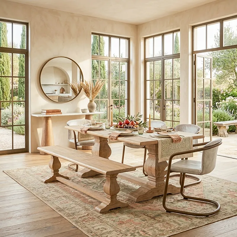 San Rafael 84" Dining Table in Antique Oak
