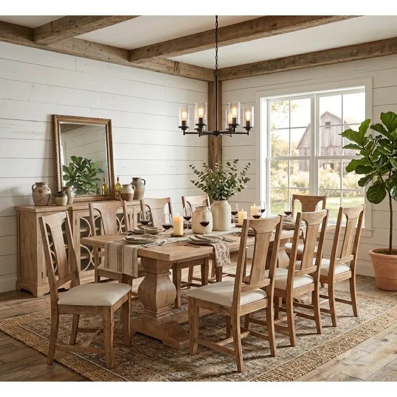 San Rafael 94" Dining Table in Antique Oak