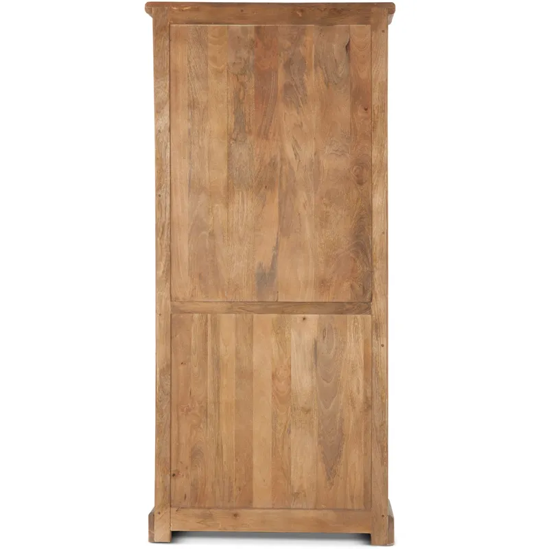 San Rafael 38" Tall Glass Cabinet in Antique Oak