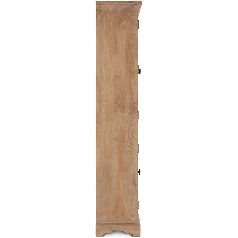 San Rafael 38" Tall Glass Cabinet in Antique Oak