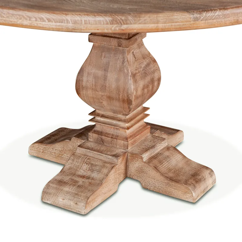 San Rafael 48" Round Dining Table in Antique Oak