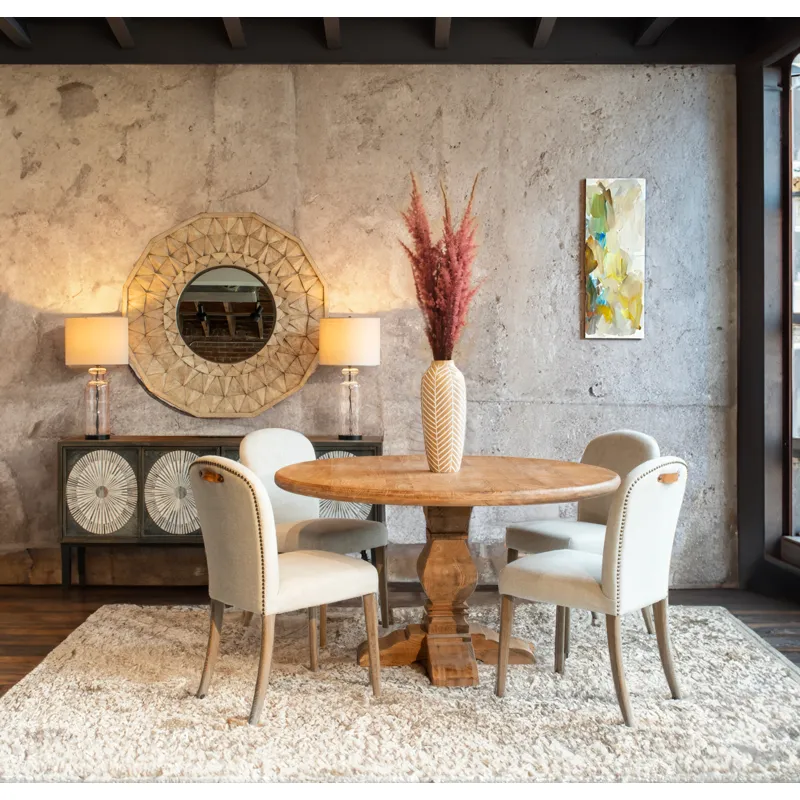 San Rafael 48" Round Dining Table in Antique Oak