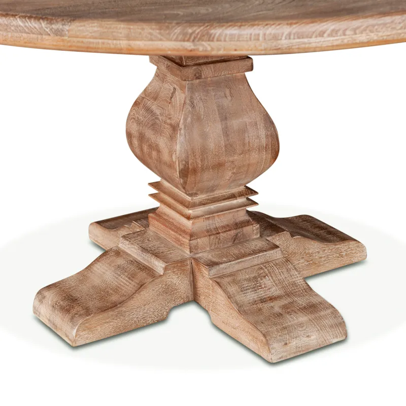 San Rafael 54" Round Dining Table in Antique Oak
