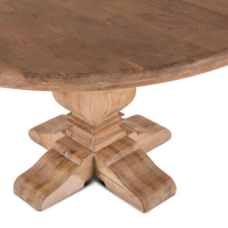 San Rafael 54" Round Dining Table in Antique Oak