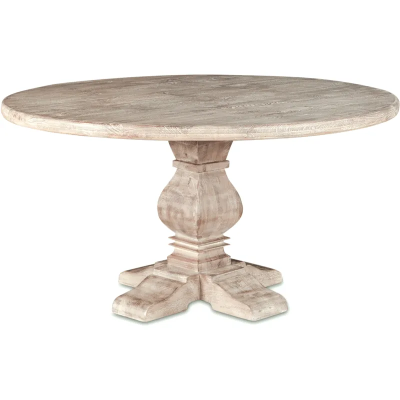 San Rafael 54" Round Dining Table in Heirloom White