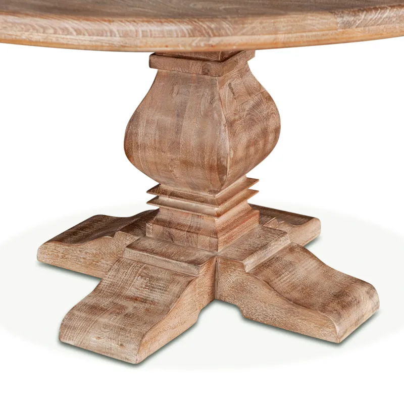 San Rafael 60" Round Dining Table in Antique Oak