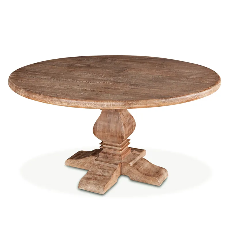 San Rafael 60" Round Dining Table in Antique Oak