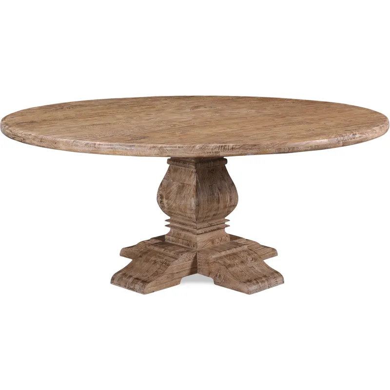 San Rafael 72" Round Dining Table in Antique Oak