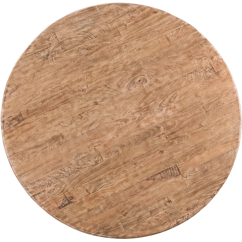 San Rafael 72" Round Dining Table in Antique Oak