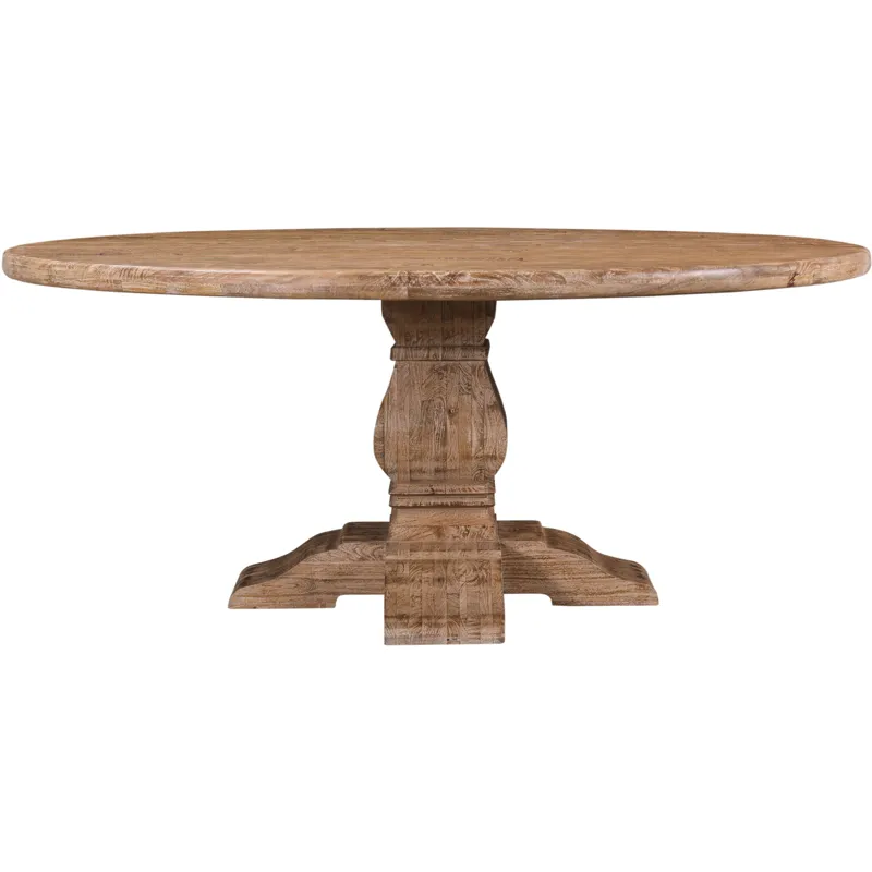 San Rafael 72" Round Dining Table in Antique Oak