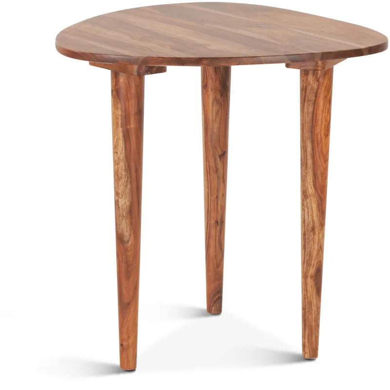Salem 23" Side Table in Natural Sheesham Wood