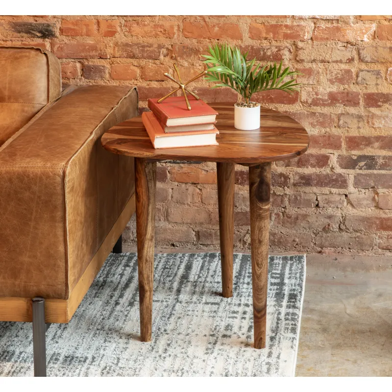 Salem 23" Side Table in Natural Sheesham Wood