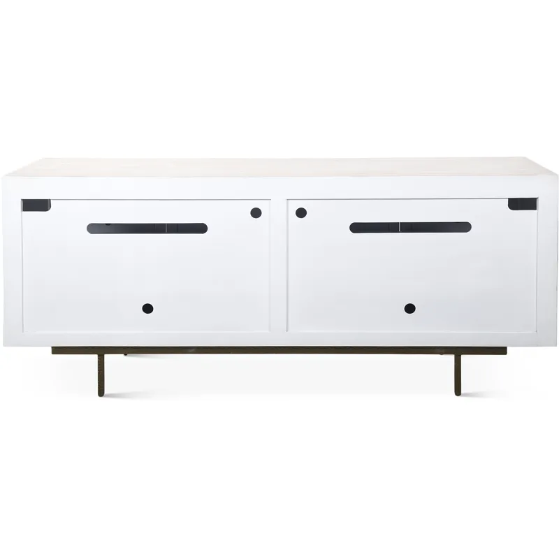 Taara 72" Sideboard with Horn and Wood Inlay on Metal Base