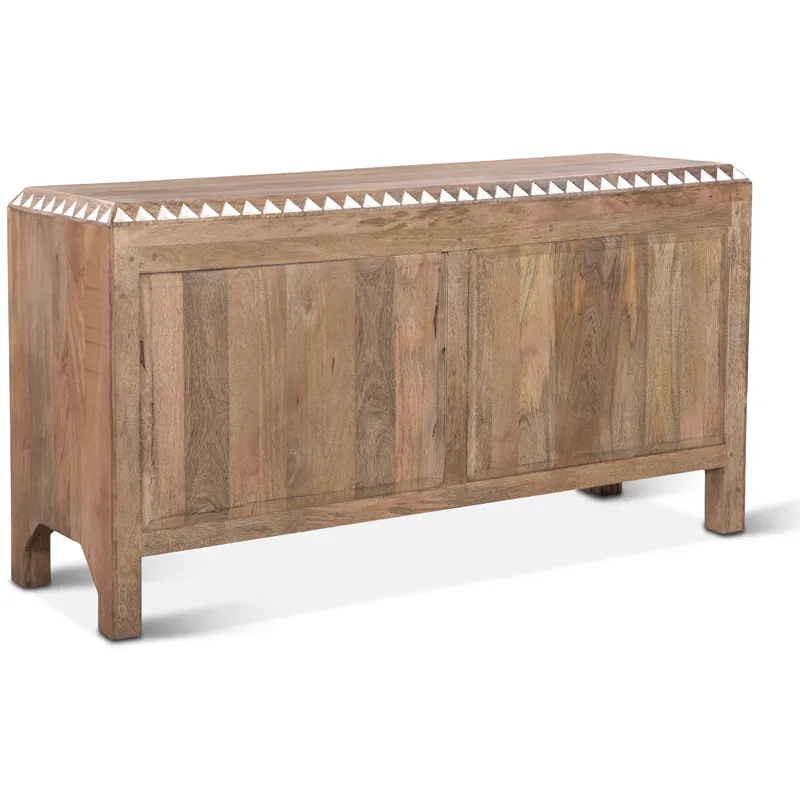 Tangiers 61" Six Drawer Dresser in Carved Natural White