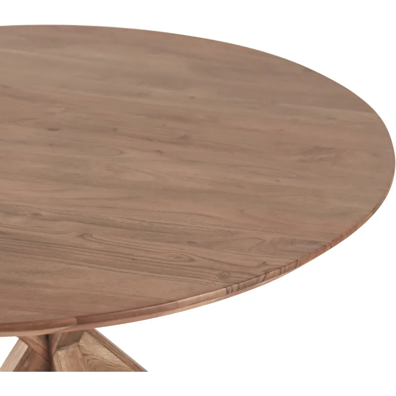 Tallinn 54" Round Dining Table in Weathered Acacia