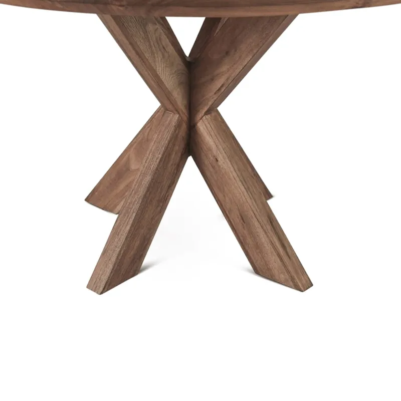 Tallinn 54" Round Dining Table in Weathered Acacia