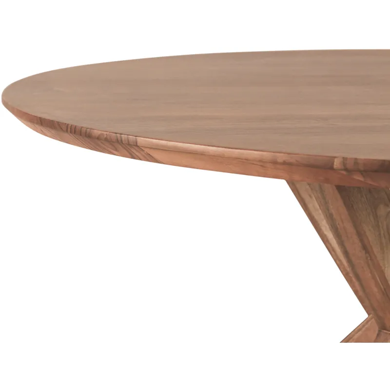 Tallinn 54" Round Dining Table in Weathered Acacia