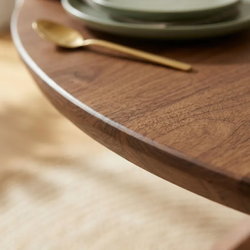 Tallinn 54" Round Dining Table in Weathered Acacia