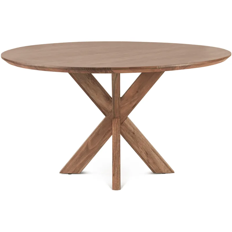 Tallinn 54" Round Dining Table in Weathered Acacia