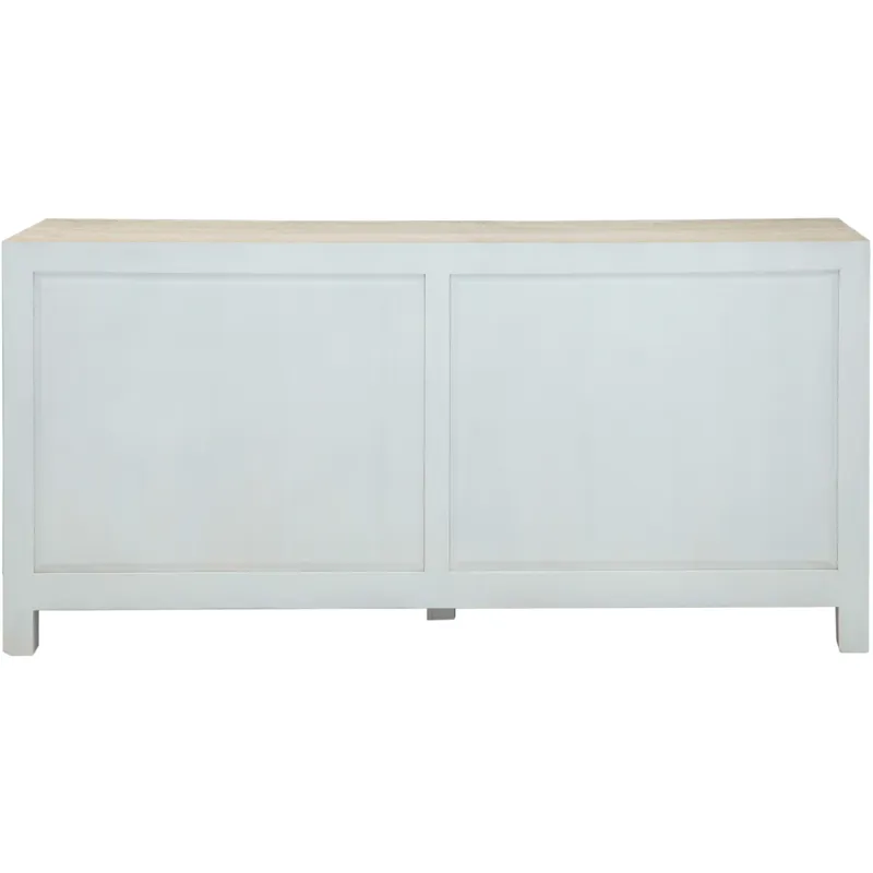 Taj 71" Dresser with Plinth Base in Carved Heirloom White