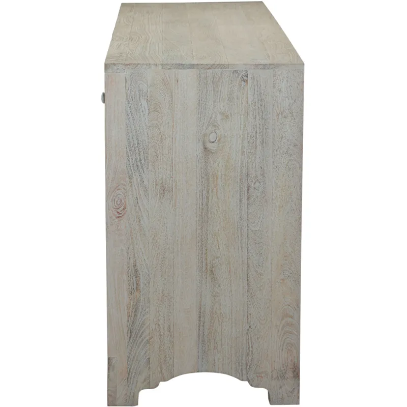 Taj 71" Dresser with Plinth Base in Carved Heirloom White