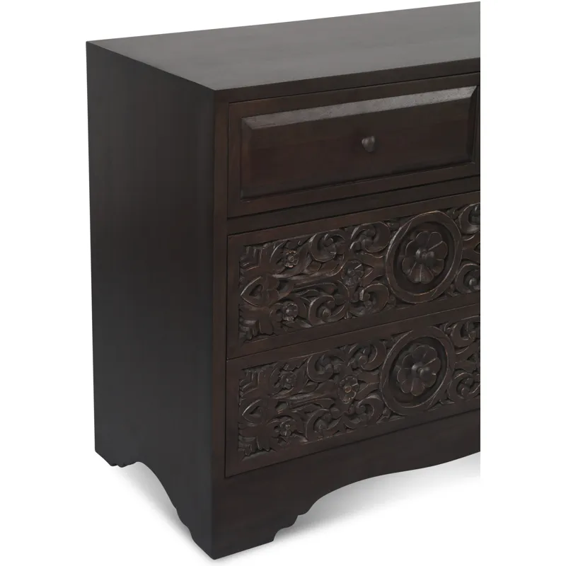 Taj 71" Dresser with Plinth Base in Vintage Brown