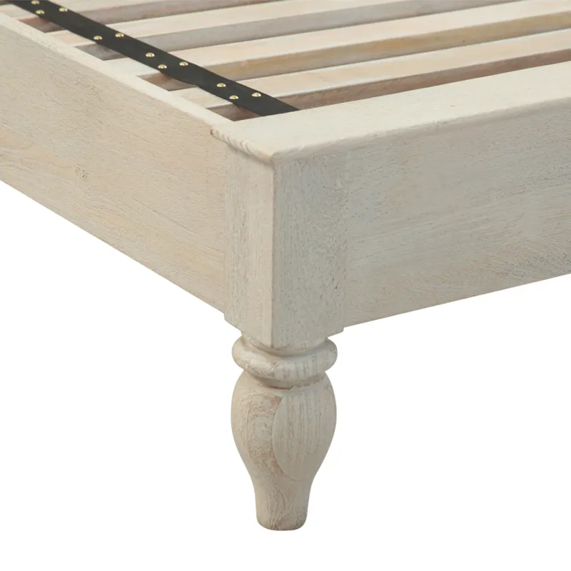 Taj King Bed in Carved Heirloom White