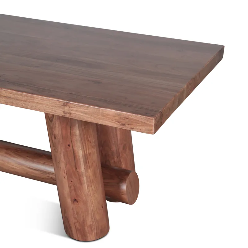 Timbers Barrel 80" Dining Table in Light Vinegar Acacia